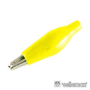 Pinça Crocodilo 27mm Isolada Amarela - (CM5Y)