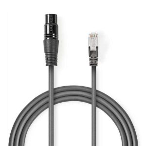 Cabo XLR 3p Fêmea / RJ45 Macho 0.3m - (COTP15710GY03)