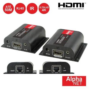 Extensor de Sinal HDMI Via RJ45 CAT6 50m 4K ALPHANET - (CT373/9/2)