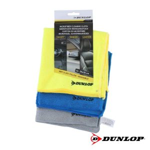Conjunto De 3 Panos De Microfibra 35x35cm DUNLOP - (DUN295)