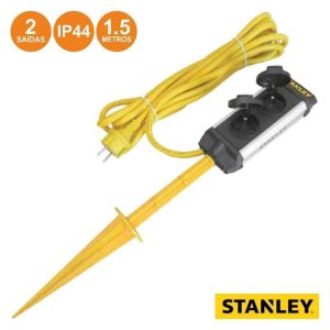 Extensão Elétrica 2x Schuko RCD 1.5m STANLEY - (ESTN2SP-G)