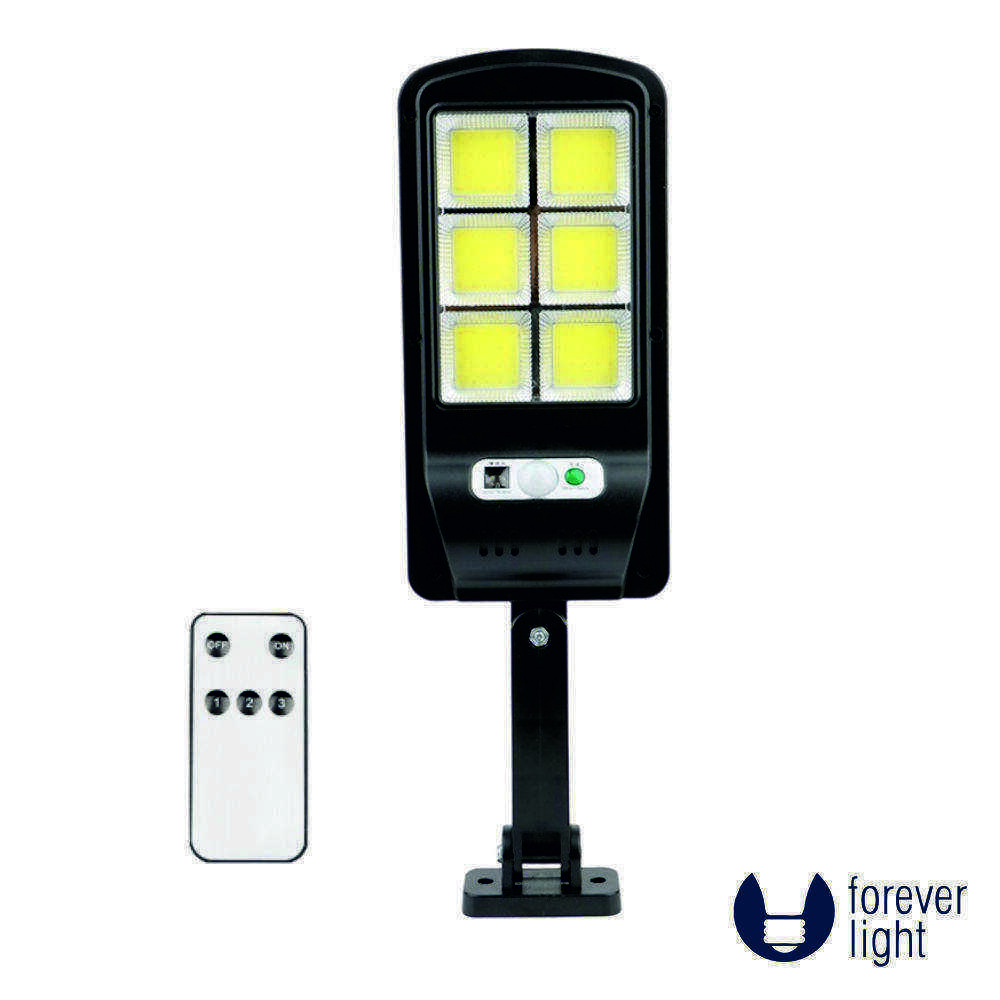 Candeeiro Exterior LED 10W 800lm 6000K C/ PIR/Painel Solar - (FLS-01)