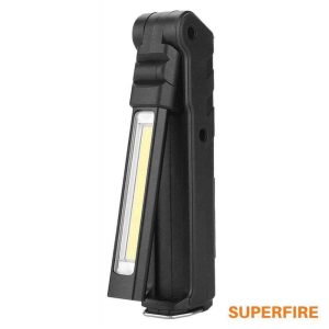 Lanterna de Trabalho C/ Íman E Gancho 3W+5W SUPERFIRE - (G15)