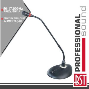 Microfone Condensador Pescoço Cisne 15" Botão BST - (GM20)