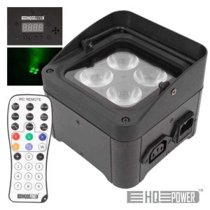 Projetor Luz C/ 4 LED 4W RGB-UV DMX/Comando HQ POWER - (HQLP10032)