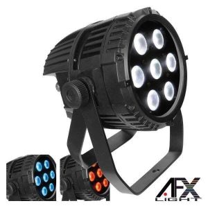 Projetor Luz C/ 7 LEDS 15W RGBAW DMX IP65 AFXLIGHT - (IPAR507)