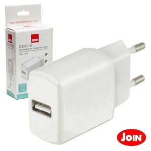 Alimentador Compacto Comutado 1 USB 5v 2.1A Branco JOIN - (KD503/1B)