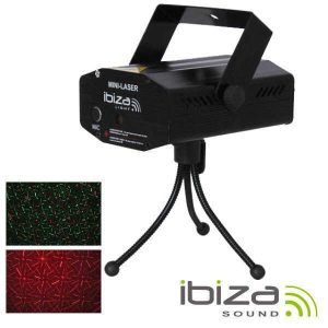 Laser 130mW Vermelho/Verde Firefly Preto IBIZA - (LAS-S130RG-MULTI)