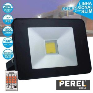 Foco LED 20W 230V C/ Sensor Branco Natural 1600lm Perel - (LEDA5002NW-BM)