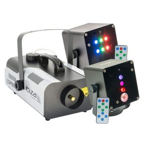 Máquina De Fumos 900W + Projetor Luz 6LEDS + Laser RGB 160mW - (LIGHT-SET-08)
