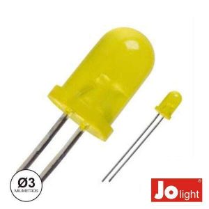 LED 3mm Amarelo Difuso Intermitente Jolight - (LL0340Y-D)