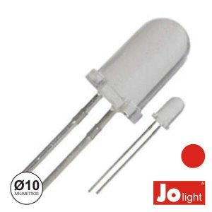LED 10mm Alto Brilho Vermelho Jolight - (LL1010R)