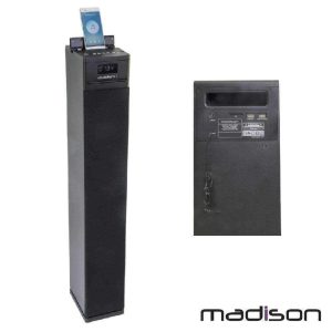 Coluna Centro Amplificada FM/USB/BT/SD/CD 130W MADISON - (MAD-CENTER130CDBK)