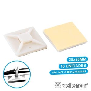 Fixador Adesivo P/ Abraçadeiras 10X VELLEMAN - (MMP000)
