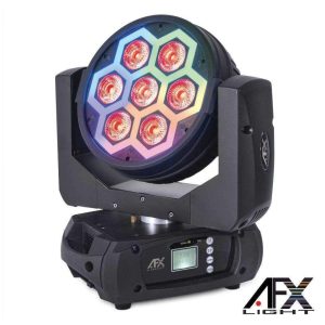Moving Head 7x12W RGB DMX Mic AFX - (MOVING-CLUB-KALEDO)