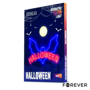 Luz LED Neon Em Forma de Morcego Halloween - (NNE17)