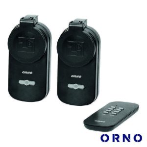 Conjunto 2 Tomadas Elétricas C/ Comando S/ Fios ORNO - (OR-GB-429(GS))