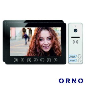 Vídeo Porteiro C/ 2 Lcd 7" Cores LEDS Preto ORNO - (OR-VID-EX-1063/B)