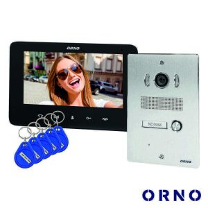 Vídeo Porteiro C/ Lcd 7" Cores E Leitor RFID LEDS Preto ORNO - (OR-VID-VP-1070/B)