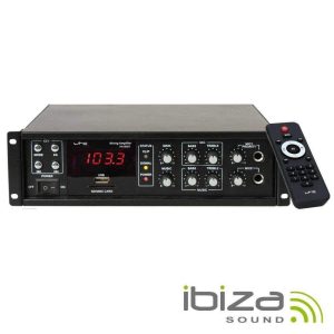Amplificador 4 Canais 100v/70v/8/4ohm 220V 80W USB/BT IBIZA - (PAA80BT)