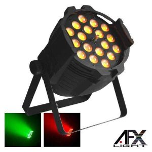 Projetor Luz C/ 18 LEDS 15W RGBAW Zoom DMX AFXLIGHT - (PARLED-1820Z)