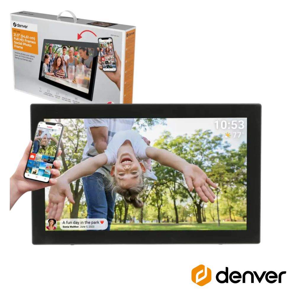Moldura Digital WIFI FRAMEO 21.5" Preto DENVER - (PFF-2160)