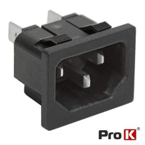 Ficha Alimentação IEC C14 Macho De Painel - (PKFAL023)