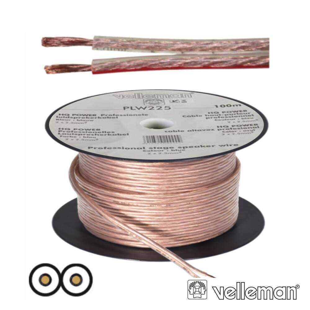 Cabo Coluna 2x4.00mm Transparente Paralelo VELLEMAN - (PLW240)