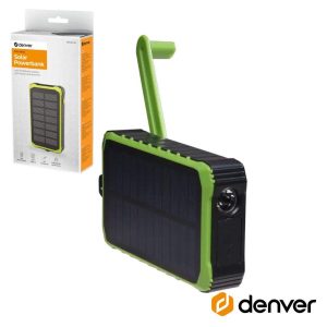 Powerbank 10000mAh c/ Dínamo/Painel Solar 2x USB-A 1x USB-C - (PSO-10012)