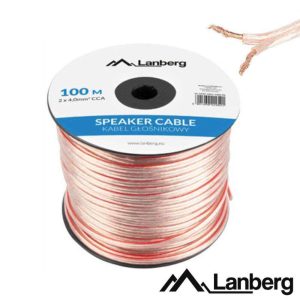 Cabo Coluna 2x4.0mm Transparente Paralelo 100m LANBERG - (SC-2X40-10CC-1000)