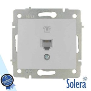 Tomada de Encastrar RJ11 C/ 1 Saída Sem Moldura SOLERA - (SLR-ERP84)