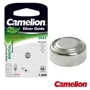 Pilha Botão Óxido Prata Sr54/G10 1.55V 78mA CAMELION - (SR54-BP1)
