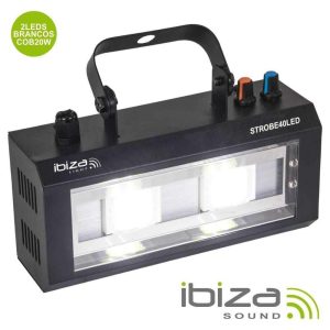 Estroboscópio C/ 2 LEDS Cob 20W IBIZA - (STROBE40LED)