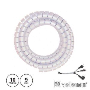 Protector De Cabo Espiral Branco Transp. 10m Ø 9mm VELLEMAN - (SW09)