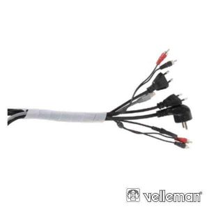 Protector De Cabo Espiral Branco Transp. 10m Ø 15mm VELLEMAN - (SW16)