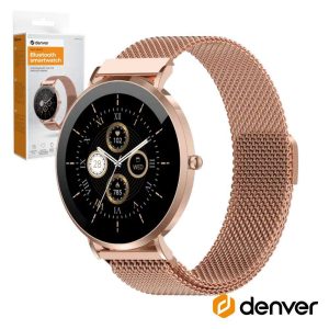 SmartWatch P/ Android iOS 1.32" Ouro Rosa DENVER - (SWC-394SRG)