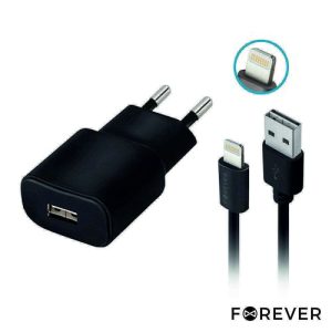 Alimentador Comutado + Cabo USB Lightning Tipo A FOREVER - (TC-01LBK)