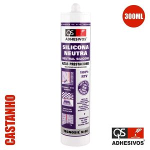 Silicone Neutro Alto Desempenho Castanho 300ml Qs - (TECNOSIL-N80-CT)