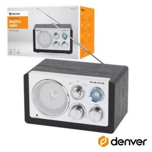 Rádio AM/FM/AUX Portátil Preto DENVER - (TR-63B)
