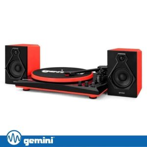 Gira-Discos 33/45/78RPM Preto/Vermelho C/ 2 Colunas GEMINI - (TT-900BR)