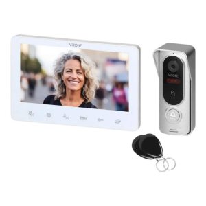 Vídeo Porteiro 7" FullHD Tátil WIFI C/ RFID VIRONE - (VDP-72/W)