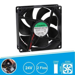 Ventilador 24V 92x92x25MM 2 FIOS SUNON - (VEN010S)
