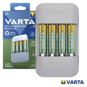 Carregador PRO pilhas AA/AAA C/ 4x AA 2100mAh 56816 VARTA - (VHR6-A2100/CHR4)