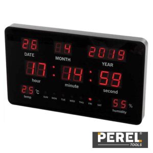 Relógio de Parede Digital PEREL - (WC219)
