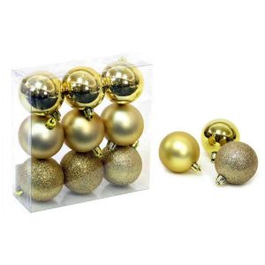 Conjunto 9 Bolas Douradas - (XMAS198)