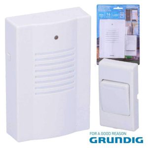 Campainha S/ Fios C/ 1 Receptor 3xAA 30m Grundig - (08792)