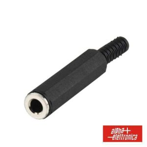 Ficha Jack 6.35mm Fêmea Mono C/ Proteção De Cabo - (14-2)