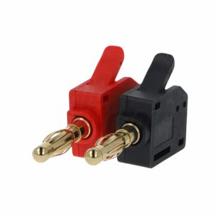 Conjunto de 2 Fichas Banana de 4mm C/ Patilha de Pressão 32A - (20-119-K)