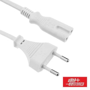 Cabo Alimentação AC Plano / Tipo 8 Iec C7 1.5m ALPHA - (23-008WB)
