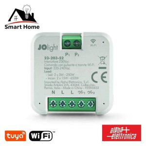 Módulo Automação Interruptor WiFi 2 Canais Tuya ALPHA - (23-203-S2)